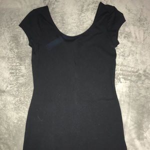 Black bodycon/tshirt dress.
